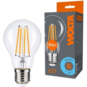 Изображение товара Светодиодная лампа FILAMENT 9Вт 6500K Е27 Wolta WF-A60-9W6KE27