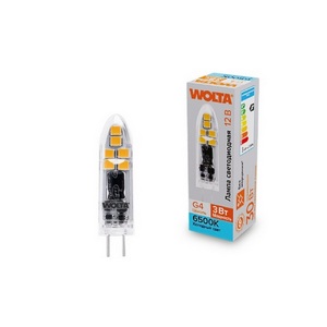 Изображение товара Светодиодная лампа 3Вт 6500K G4 12В Wolta WSTD-JC-12V3W6KG4-P