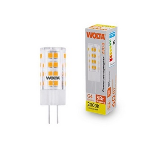 Изображение товара Светодиодная лампа 5Вт 3000K G4 Wolta WSTD-JC-220V5W3KG4-C