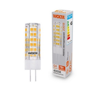 Изображение товара Светодиодная лампа 7Вт 4000K G4 Wolta WSTD-JC-220V7W4KG4-C