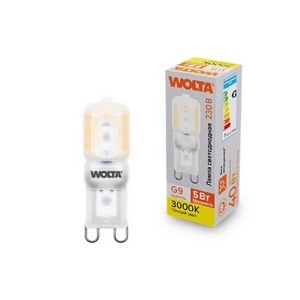 Изображение товара Светодиодная лампа 5Вт 3000K G9 Wolta WSTD-JCD-5W3KG9-P