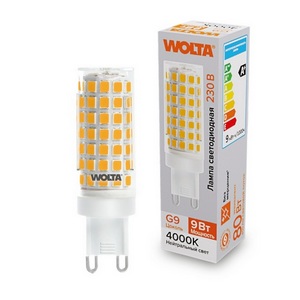Изображение товара Светодиодная лампа 9Вт 4000K G9 Wolta WSTD-JCD-9W4KG9-C