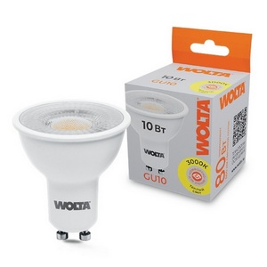 Изображение товара Светодиодная лампа 10Вт 3000K GU10 с линзой Wolta WSTD-PAR16-220V10W3KGU10-L