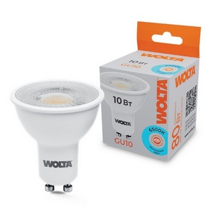 Изображение товара Светодиодная лампа 10Вт 6500K GU10 с линзой Wolta WSTD-PAR16-220V10W6KGU10-L
