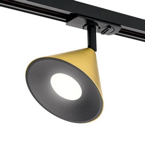 Изображение товара Трековый светильник однофазный Wolta WTL-GU10/08G под лампу GU10 Черный / Золотой BELLO