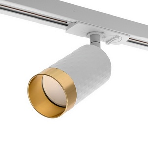 Изображение товара Трековый светильник однофазный Wolta WTL-GU10/10WG под лампу GU10 белый / Золотой CELLA