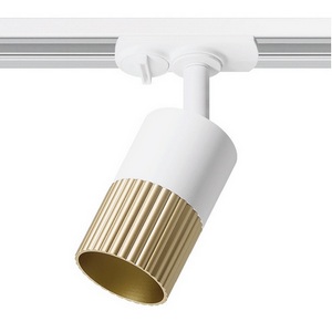 Изображение товара Трековый светильник однофазный Wolta WTL-GU10/18WG-1 под лампу GU10 белый / золотой DUO