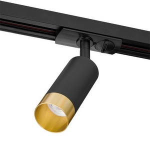 Изображение товара Трековый светильник однофазный Wolta WTL-MR11/15BG под лампу MR11 с цоколем GU10 Черный / золотой PETITE