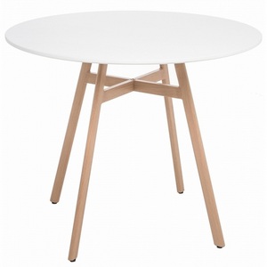 Изображение товара Стол с закругленными углами Skandi 90 белый (круглая столешница, 4 ножки)