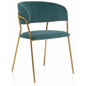 Изображение товара Стул для кухни на металлокаркасе Kamelia green / gold