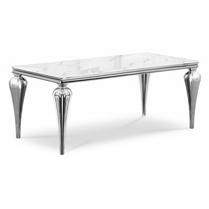 Изображение товара Стеклянный стол Vase белый (прямоугольная столешница, 4 ножки)