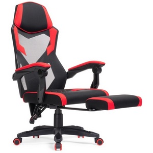 Изображение товара Кресло с механизмом топ-ган с подставкой для ног Brun red / black