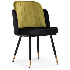 Изображение товара Стул на металлокаркасе Penelopa black / hakki / black / gold