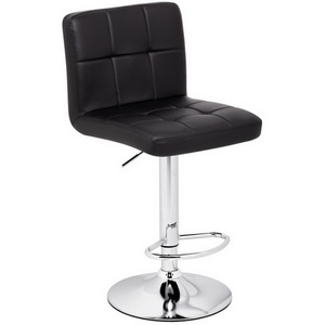 Изображение товара Барный стул с подставкой для ног черный Paskal black / chrome