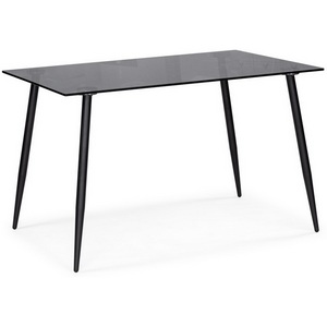 Изображение товара Стеклянный стол (регулировка по высоте) Smoke 120х80х75 clear gray/black (прямоугольная столешница, 4 ножки)