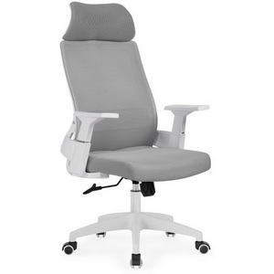 Изображение товара Стул для офиса компьютерный с крестовиной из пластика Flok gray / white