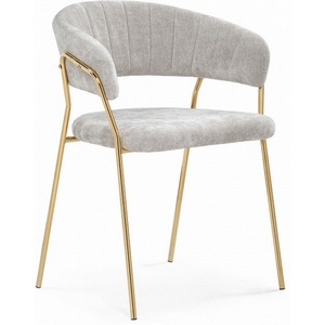 Изображение товара Стул на металлокаркасе Kamelia 1 (Kamelia 1 light gray fabric / gold) арт.