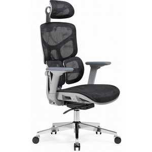 Изображение товара Стул для офиса компьютерный с регулировкой высоты сиденья Samur black / gray (сетка/хром, черный, черный/черный, хром)