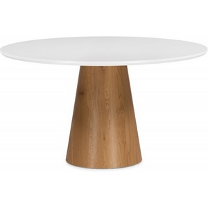 Изображение товара Стол деревянный Huge 120х75 white/brown (круглая столешница)