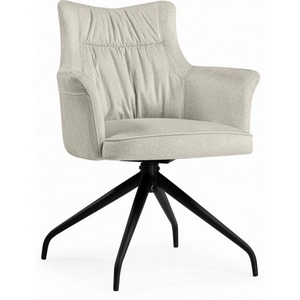 Изображение товара Стул на металлокаркасе Kaser 360 крутящийся ivory / black арт.