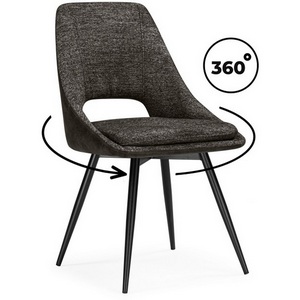 Изображение товара Обеденный стул Avianus (Металл, Шенилл/Черный, Коричневый) арт.