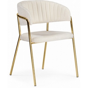 Изображение товара Обеденный стул Kamelia (Металл,Ткань/Белый,Золотой) арт.
