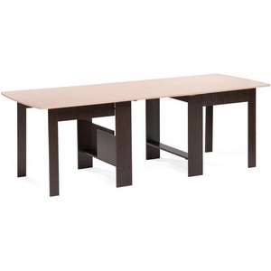 Изображение товара Стол-книжка подъемно-раскладной СтК7 венге/дуб молочный (прямоугольная столешница)