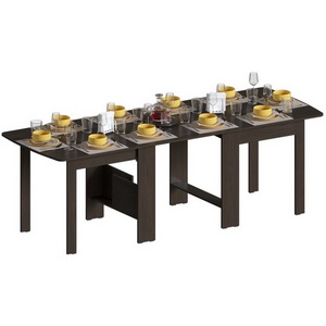 Изображение товара Стол подъемно-раскладной (раскрытая книга) на 8 персон обеденный раздвижной СтК7 венге (прямоугольная столешница)