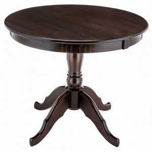 Изображение товара Стол вставка-бабочка с закругленными углами Лосон шоколад (круглая столешница, 4 ножки)