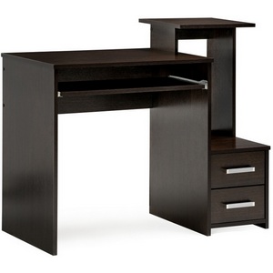 Изображение товара Стол компьютерный с ящиком и полкой Джаз-24 правый венге (прямоугольная столешница)