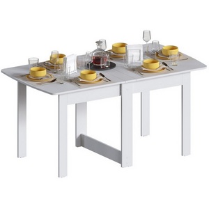 Изображение товара Стол-книжка подъемно-раскладной СтК4 белый (прямоугольная столешница, 6 ножек)