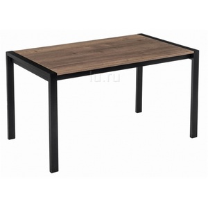 Изображение товара Стол телескоп выдвижной торец Центавр дуб велингтон/черный матовый (прямоугольная столешница, 4 ножки)