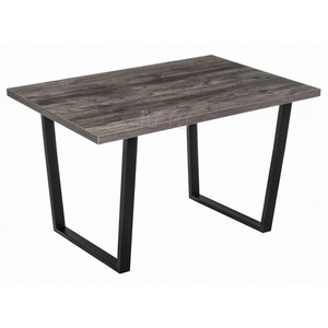 Изображение товара Стол Эльпатия 110 дуб рошелье/черный матовый (прямоугольная столешница, I I-образная опора)