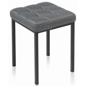 Изображение товара Табурет Байя кожзам темно-серый / черный матовый