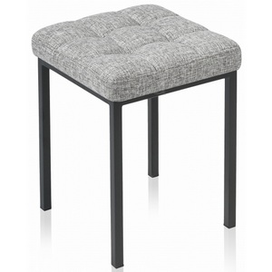 Изображение товара Табурет Байя рогожка графит / черный матовый