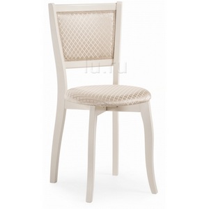 Изображение товара Деревянный стул для кухни глубиной 40 см Валери молочный / ромб