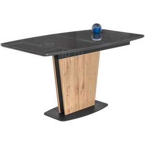 Изображение товара Стол на тумбе с вставкой Теон дуб антор натуральный/графит (прямоугольная столешница)