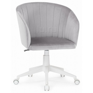 Изображение товара Офисное кресло - стул компьютерный без подлокотников с регулируемой высотой Тибо confetti silver серый / белый