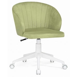 Изображение товара Кресло офисное на колесиках с белой крестовиной Пард confetti green