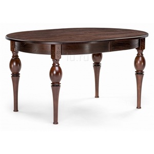 Изображение товара Стол вставка-бабочка на 8 персон Авилла орех темный/орех (овальная столешница, 4 ножки)