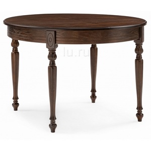 Изображение товара Стол вставка-бабочка с закругленными углами Брейзер орех темный (круглая столешница, 4 ножки)