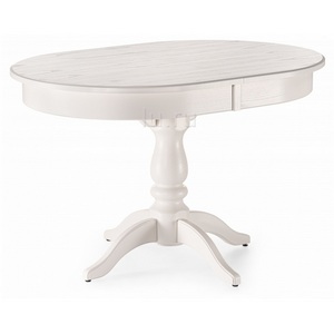 Изображение товара Стол вставка-бабочка с закругленными углами Сайрус молочный (овальная столешница, 4 ножки)