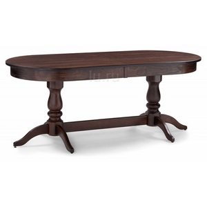 Изображение товара Стол вставка-бабочка на 12 персон Красидиано орех темный (овальная столешница, 6 ножек)