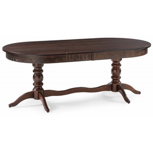 Изображение товара Стол вставка-бабочка на 10 персон Дейвер 200(260)х100 орех темный (овальная столешница, 6 ножек)