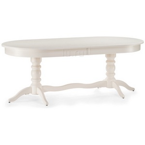Изображение товара Стол вставка-бабочка на 10 персон Дейвер 200(260)х100 молочный (овальная столешница, 6 ножек)