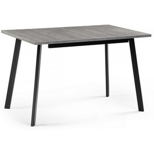 Изображение товара Стол с вставкой раскладной Notta Колон Лофт 120 25 мм черный матовый/бетон 489608 (прямоугольная столешница, 4 ножки)