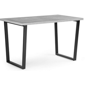 Изображение товара Стол Notta Лота Лофт 140 25 мм черный матовый/бетон 489613 (прямоугольная столешница, I I-образная опора)