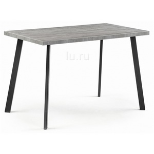 Изображение товара Стол Notta Тринити Лофт 120 25 мм бетон/черный матовый 489616 (прямоугольная столешница, 4 ножки)