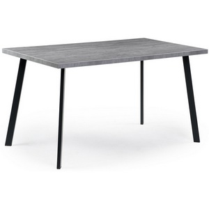 Изображение товара Стол Notta Тринити Лофт 140 25 мм бетон/черный матовый 489619 (прямоугольная столешница, 4 ножки)