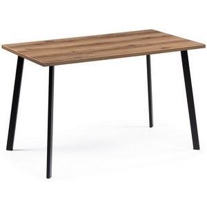 Изображение товара Стол Notta Тринити Лофт 120 25 мм черный матовый/дуб делано темный 489635 (прямоугольная столешница, 4 ножки)